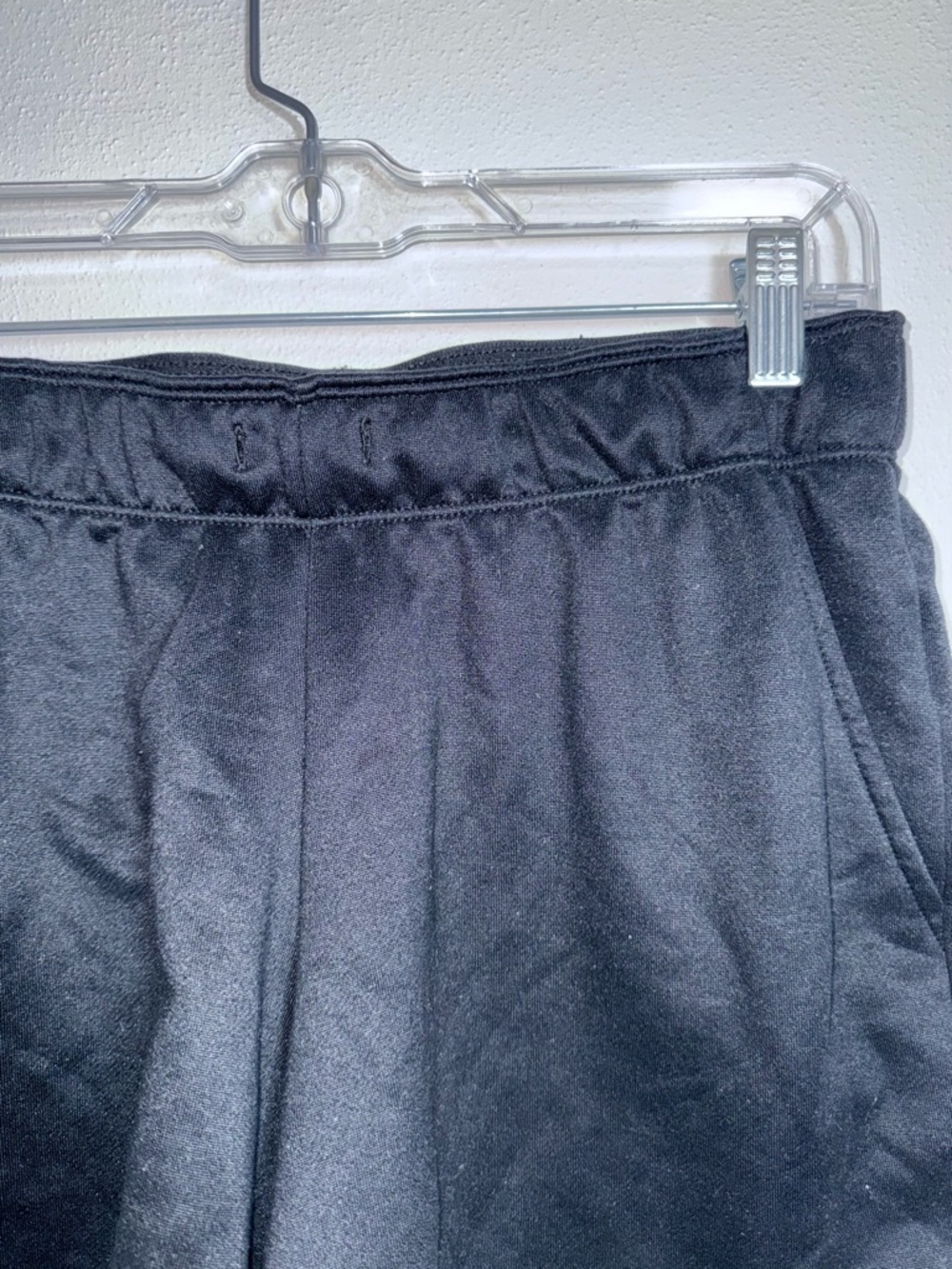 Nike Dri Fit Sweat Shorts Black Logo Waistband Mid-rise Athleisure Small Women’s - Picture 3 of 12